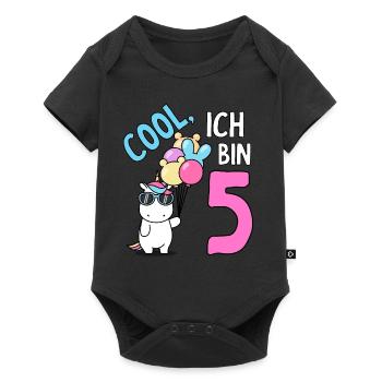 5. Geburtstag 5 Jahre Kindergeburtstag - Baby Premium Kurzarmbody - Schwarz - Vorne