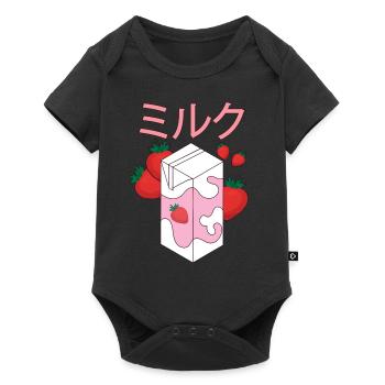 Strawberry Milk Manga Japan Anime Ramen Sweet Gift - Baby Premium short-sleeve bodysuit - black - Front