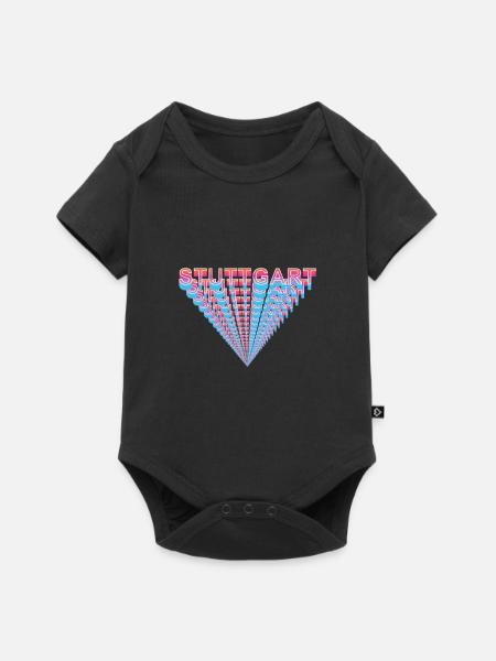 Stuttgart - Baby Premium Kurzarmbody - Schwarz