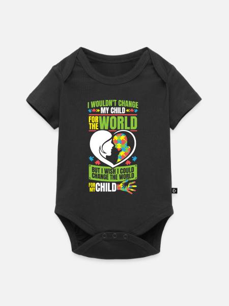 Autismus Bewusstsein - Baby Premium Kurzarmbody - Schwarz
