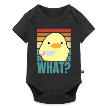 Duck with Knife Meme Chick Chicken Goose Was Retro Sun - Baby Premium short-sleeve bodysuit - black - Front