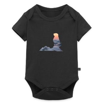 Marmot Mountains Alps Hiking Climbing Gift - Baby Premium short-sleeve bodysuit - black - Front