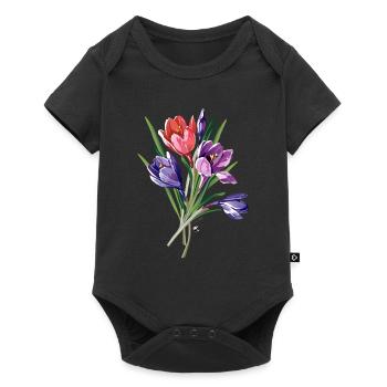 Crocus de l’image - Body à manches courtes Premium Bébé - noir - Devant