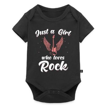 Rock Girl sort drôle rocker - Body à manches courtes Premium Bébé - noir - Devant