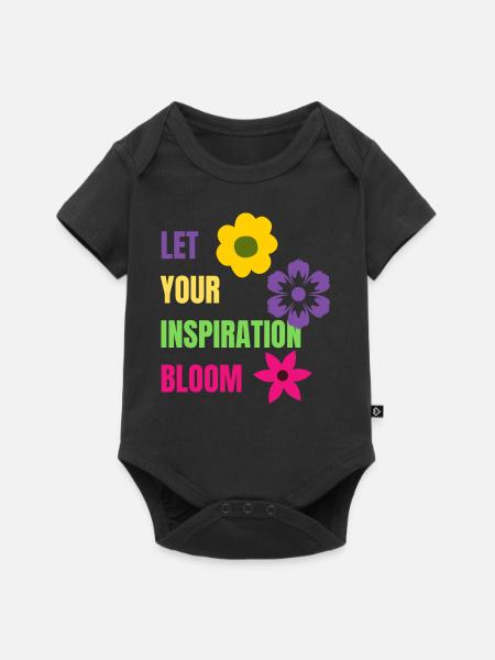 Let your Inspiration Bloom - Baby Premium Kurzarmbody - Schwarz