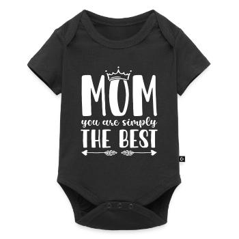 MOM you are simply the Best - Baby Premium Kurzarmbody - Schwarz - Vorne