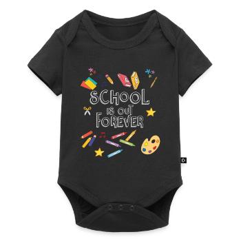 École à l’école pour toujours - Fin de l’école - Body à manches courtes Premium Bébé - noir - Devant