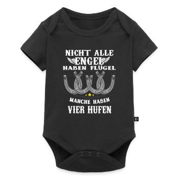 Alle Engel haben Hufen Reiter Fan Pferdeliebhaber - Baby Premium Kurzarmbody - Schwarz - Vorne