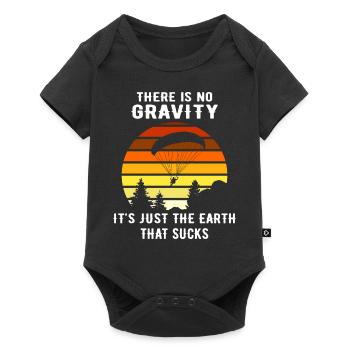 Paragliding Funny Paragliding Gift - Baby Premium short-sleeve bodysuit - black - Front