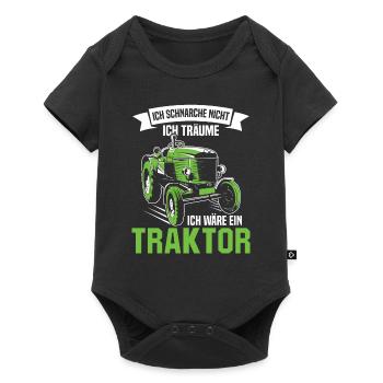 Ich schnarche nicht träume ich wäre ein Traktor - Baby Premium Kurzarmbody - Schwarz - Vorne