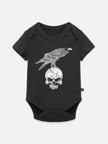 Nordische Mythologie Geschenk Rabe Krähe - Baby Premium Kurzarmbody - Schwarz