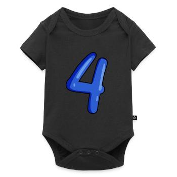 4 - Baby Premium Kurzarmbody - Schwarz - Vorne