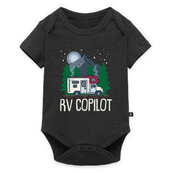 Motorhome Copilot for Caravan and Camping Fans - Baby Premium short-sleeve bodysuit - black - Front