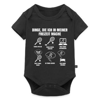 Dinge Die Ich In Meiner Freizeit Mache Tennis - Baby Premium Kurzarmbody - Schwarz - Vorne