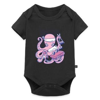 Pieuvre Poulpe Sushi Chef chef cuisinier - Body à manches courtes Premium Bébé - noir - Devant