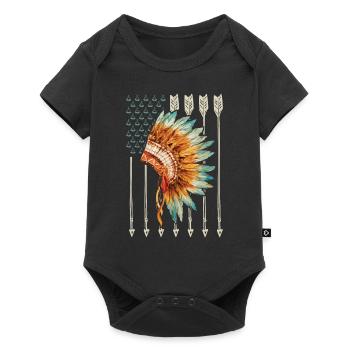 Cadeau de flèche d’indicateur américain indigène des ETATS-UNIS - Body à manches courtes Premium Bébé - noir - Devant
