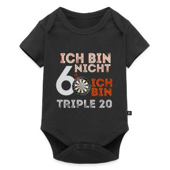 Dart Team Darth Evolution Darts Player Lustig Frau - Baby Premium Kurzarmbody - Schwarz - Vorne