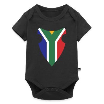 SOUTH AFRICA FLAG - Body à manches courtes Premium Bébé - noir - Devant