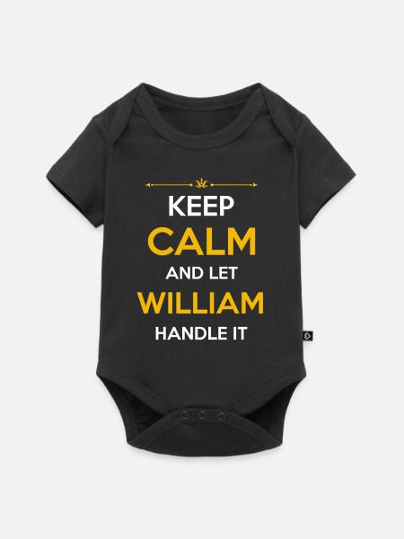 William Namen Geschenk - Baby Premium Kurzarmbody - Schwarz