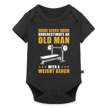 Banc de musculation Fitness Entrainement sort drôle - Body à manches courtes Premium Bébé - noir - Devant