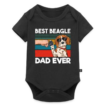 Best Beagle Dad Ever - Baby Premium short-sleeve bodysuit - black - Front
