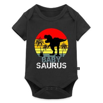 Babysaurus T Rex Dinosaur - Baby Premium short-sleeve bodysuit - black - Front
