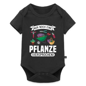Nur noch eine Pflanze | Lustiges Gärtner Geschenk - Baby Premium Kurzarmbody - Schwarz - Vorne