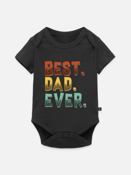 Best Dad Ever Best Dad Ever - Premium kortærmet baby-body  - sort