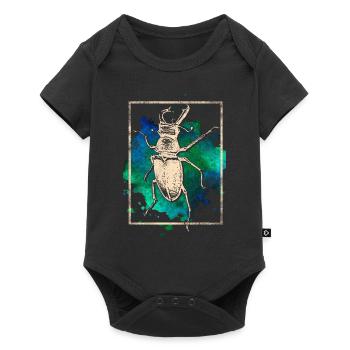 stag beetle - Baby Premium short-sleeve bodysuit - black - Front