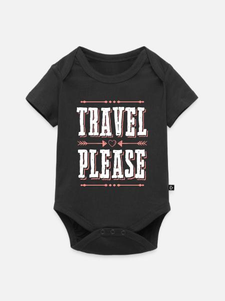 reisen bitte reise - Baby Premium Kurzarmbody - Schwarz