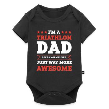 Triathlon papa papa - Body à manches courtes Premium Bébé - noir - Devant