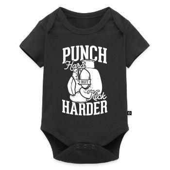 Kickboxen Kickboxer Boxen Kampfsport - Baby Premium Kurzarmbody - Schwarz - Vorne