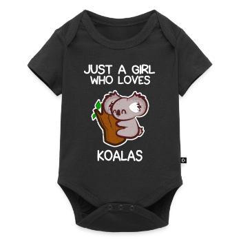 Juste une fille qui aime Koalas - Body à manches courtes Premium Bébé - noir - Devant