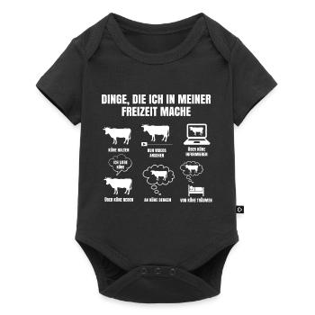 Dinge In Meiner Freizeit Mache Kuh Kühe Milchbauer - Baby Premium Kurzarmbody - Schwarz - Vorne
