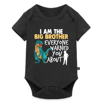 Ich bin der große Bruder - Baby Premium Kurzarmbody - Schwarz - Vorne
