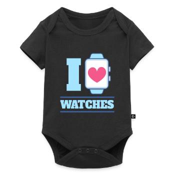 I Love Watches montre montre montre bracelet - Body à manches courtes Premium Bébé - noir - Devant