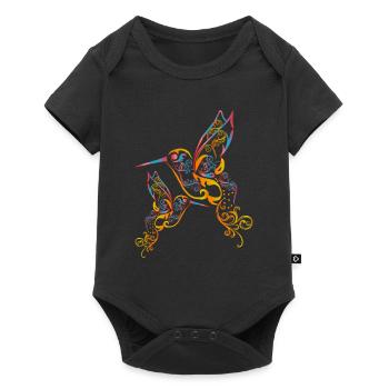 Colourful hummingbird by The Manzanita's - Baby Premium short-sleeve bodysuit - black - Front