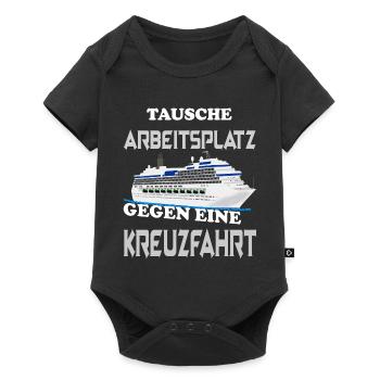 Kreuzfahrtschiff Kreuzfahrt Schiffsreise - Baby Premium Kurzarmbody - Schwarz - Vorne