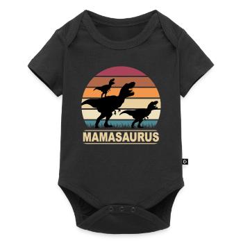 Dinosaur Mamasaurus Twins for Mother's Day - Baby Premium short-sleeve bodysuit - black - Front