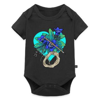 Heart Gentian Outdoor MountaineerIng Mountains Climbing - Baby Premium short-sleeve bodysuit - black - Front