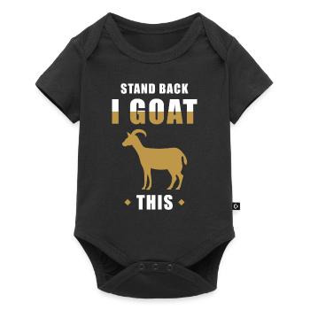 Goat saying funny goat wortpsiel - Baby Premium short-sleeve bodysuit - black - Front