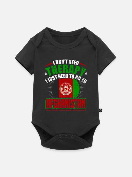 Afghanistan - Baby Premium Kurzarmbody - Schwarz