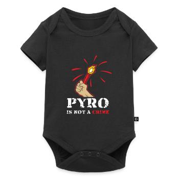 Pyro is no crime pyrotechnics is not a crime - Baby Premium short-sleeve bodysuit - black - Front