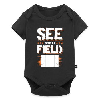 field hockey field hockey - Baby Premium short-sleeve bodysuit - black - Front