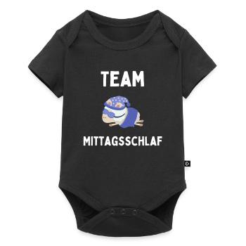 Lustiges Schaaf macht Mittagsschlaf Nickerchen - Baby Premium Kurzarmbody - Schwarz - Vorne