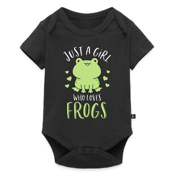 Just A Girl Who Loves Frogs Cute Frog Lover - Baby Premium short-sleeve bodysuit - black - Front