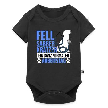 Amateur de chiens vétérinaire vétérinaire docteur chien profession - Body à manches courtes Premium Bébé - noir - Devant