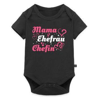 Maman Mère Épouse Chef - Body à manches courtes Premium Bébé - noir - Devant