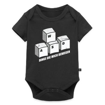 PC Gamer Gaming WASD lustige Geschenkidee - Baby Premium Kurzarmbody - Schwarz - Vorne