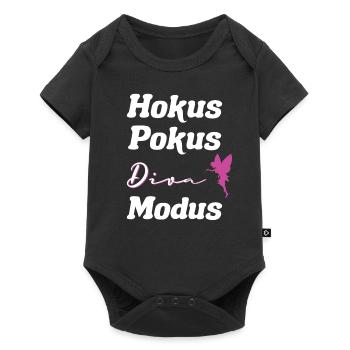 Hokus Pokus Diva Modus lustiges Design - Baby Premium Kurzarmbody - Schwarz - Vorne